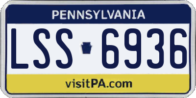 PA license plate LSS6936