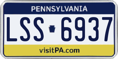 PA license plate LSS6937
