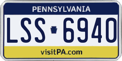 PA license plate LSS6940