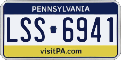 PA license plate LSS6941