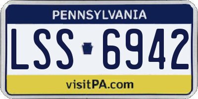 PA license plate LSS6942