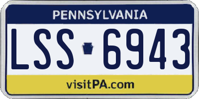 PA license plate LSS6943