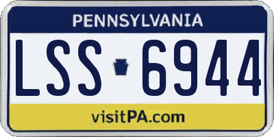 PA license plate LSS6944