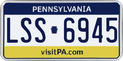 PA license plate LSS6945