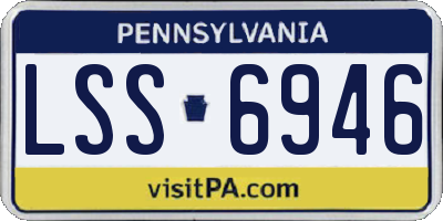 PA license plate LSS6946