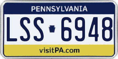 PA license plate LSS6948