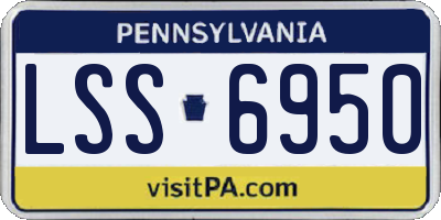 PA license plate LSS6950