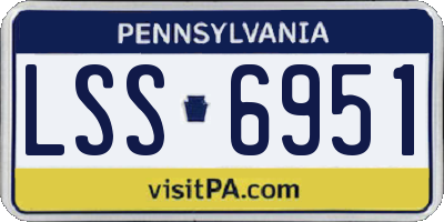 PA license plate LSS6951