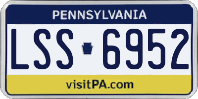 PA license plate LSS6952