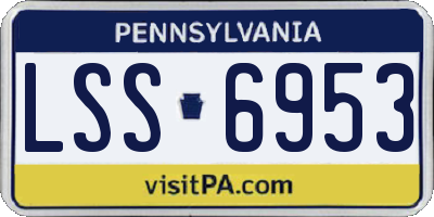 PA license plate LSS6953