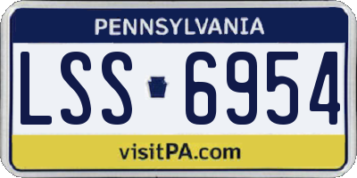 PA license plate LSS6954
