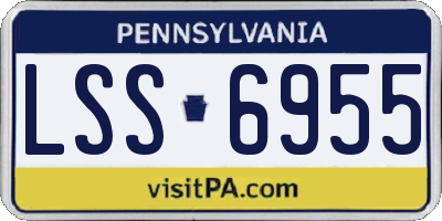 PA license plate LSS6955