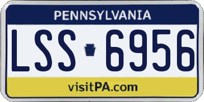 PA license plate LSS6956
