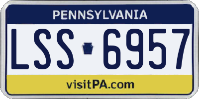 PA license plate LSS6957