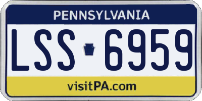 PA license plate LSS6959