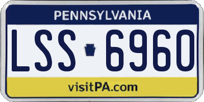PA license plate LSS6960