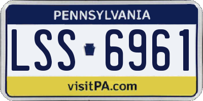 PA license plate LSS6961