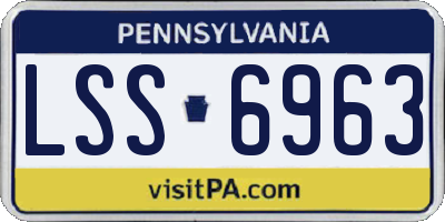 PA license plate LSS6963