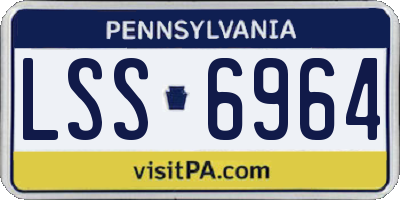 PA license plate LSS6964