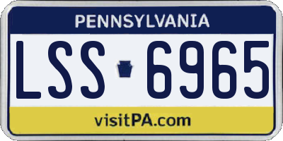 PA license plate LSS6965