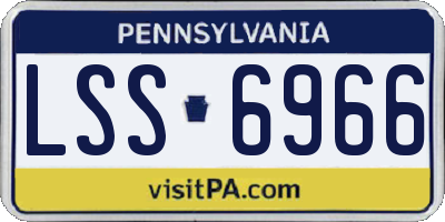 PA license plate LSS6966