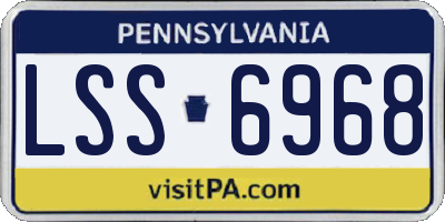 PA license plate LSS6968