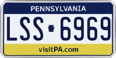 PA license plate LSS6969