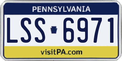 PA license plate LSS6971