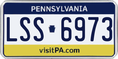 PA license plate LSS6973