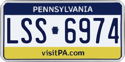 PA license plate LSS6974