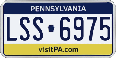 PA license plate LSS6975