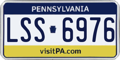 PA license plate LSS6976