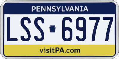PA license plate LSS6977