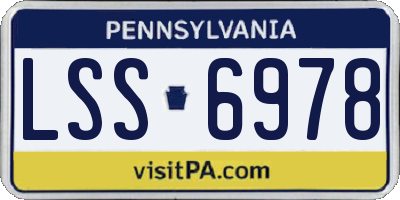 PA license plate LSS6978