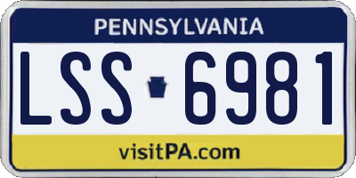 PA license plate LSS6981