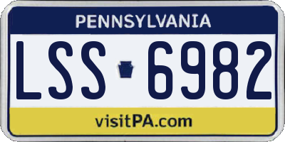 PA license plate LSS6982