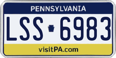 PA license plate LSS6983
