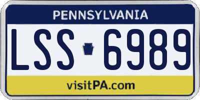 PA license plate LSS6989