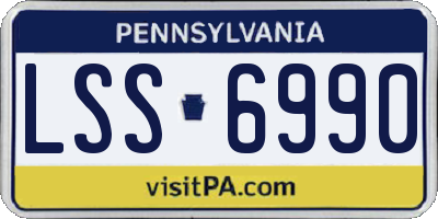 PA license plate LSS6990