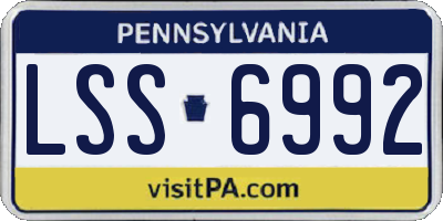 PA license plate LSS6992