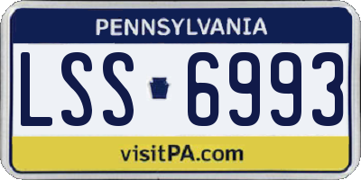 PA license plate LSS6993