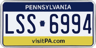 PA license plate LSS6994