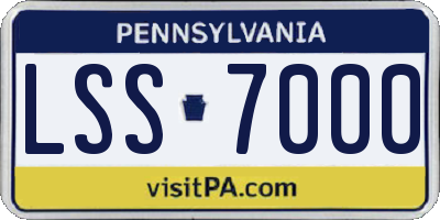 PA license plate LSS7000