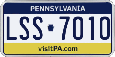 PA license plate LSS7010