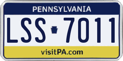 PA license plate LSS7011