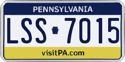 PA license plate LSS7015