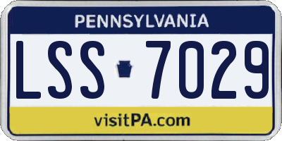 PA license plate LSS7029
