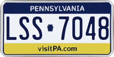 PA license plate LSS7048