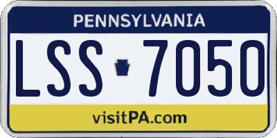PA license plate LSS7050