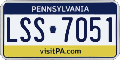 PA license plate LSS7051